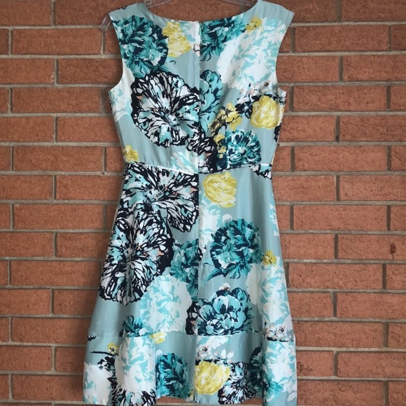 🧚🏽J CREW🧚🏽AQUATIC BLOOMS FLORAL SILK DRESS🧚🏽 - Picture 6 of 11